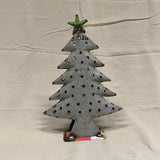Kerstboom blik voor waxinelichtje