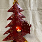 Luxe kerstboom blik voor waxinelichtje