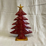 Luxe kerstboom blik voor waxinelichtje