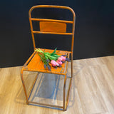 Industriële stoel - oranje