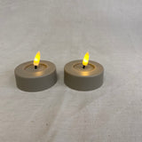 Maxi waxinelicht LED - beige/taupe