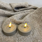 Maxi waxinelicht LED - beige/taupe