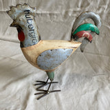 Grote haan van blik en hout