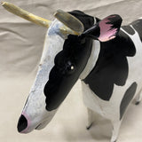 Metalen decoratie koe