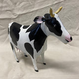 Metalen decoratie koe